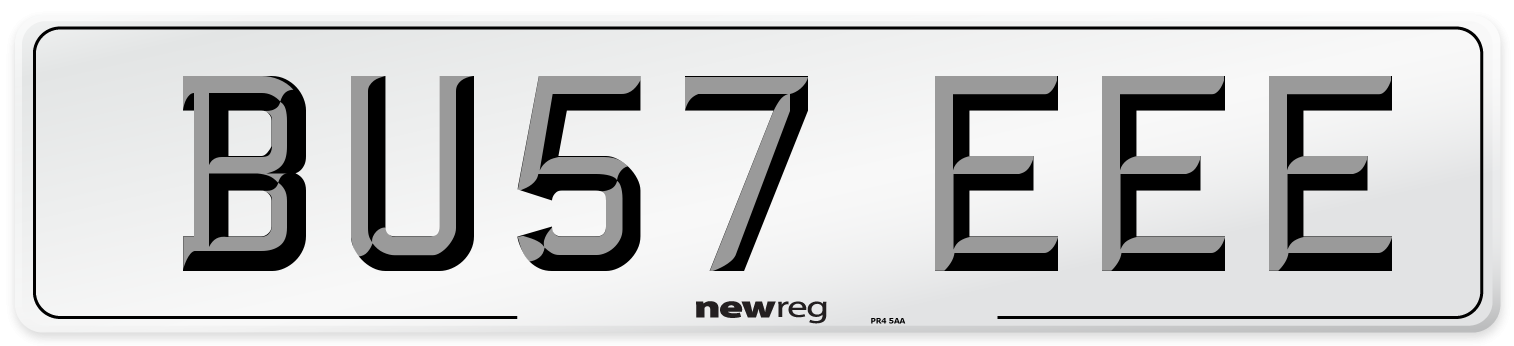 BU57 EEE Number Plate from New Reg
